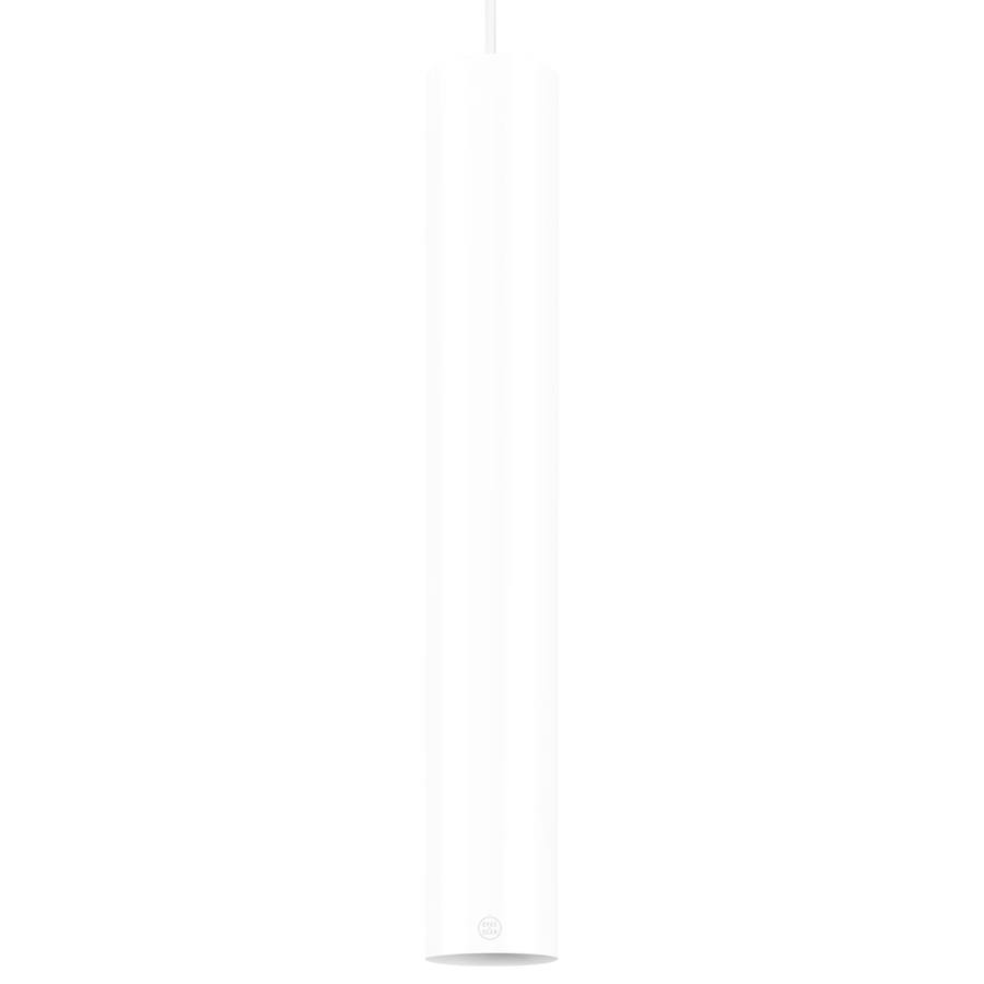 METAL TUBE BATON PENDANT LIGHT LONG WHITE TUBE PENDANT - DYKE & DEAN