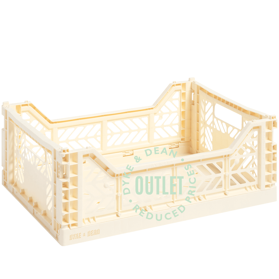 MIDI STACKING CRATE CREAM OUTLET - DYKE & DEAN