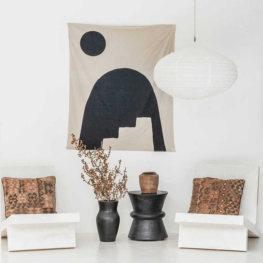 MOLA LINEN LIGHT SHADE 80CM - DYKE & DEAN