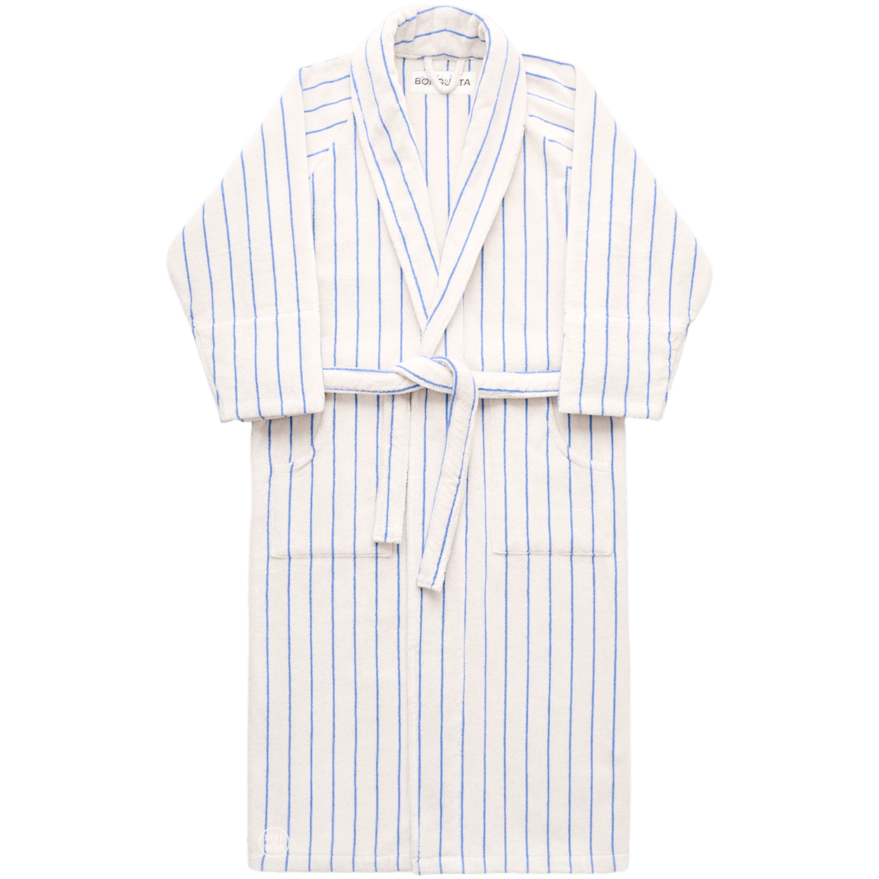 NARAM BATH ROBE MOONBEAM & ULTRAMARINE - DYKE & DEAN