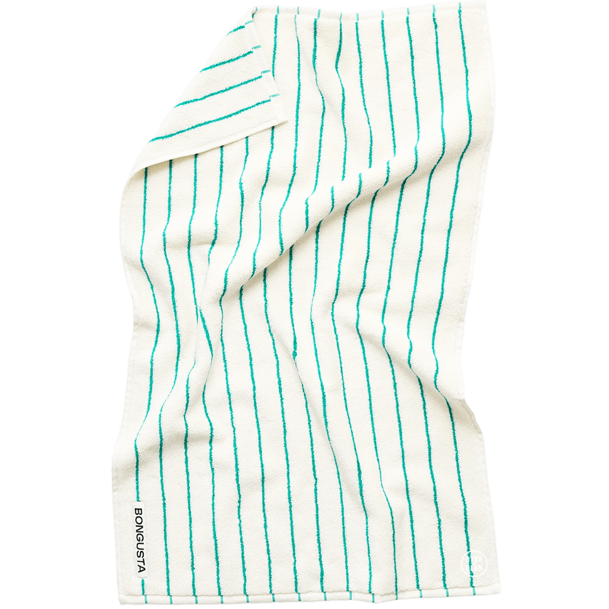 NARAM BATH TOWELS PURE WHITE & GRASS - DYKE & DEAN