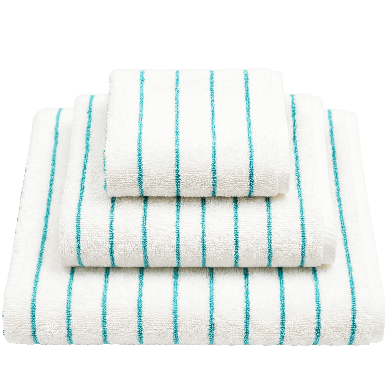 NARAM BATH TOWELS PURE WHITE & GRASS - DYKE & DEAN