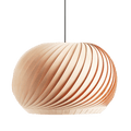 NATURE BEECH WOOD PENDANT LIGHT MEDIUM - DYKE & DEAN