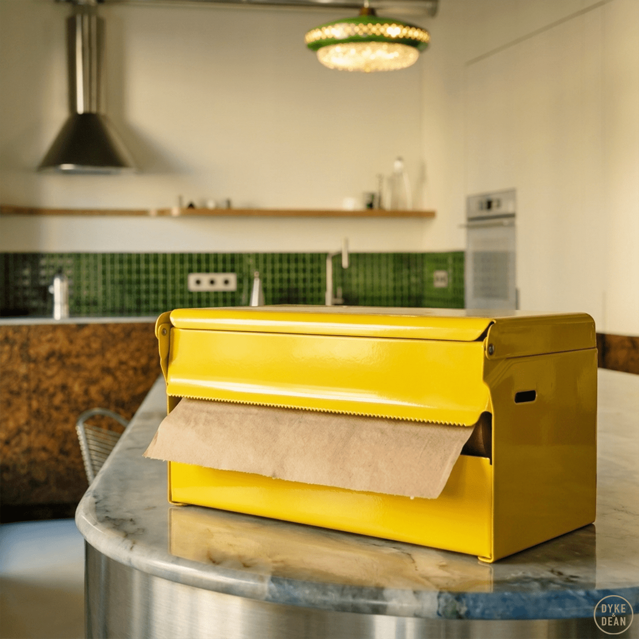 PAPER ROLL & TISSUE DISPENSER YELLOW - DYKE & DEAN