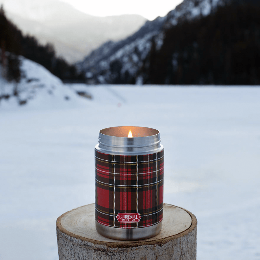 PLAID VINTAGE CANTEEN CANDLE AROUND THE FIRE - DYKE & DEAN
