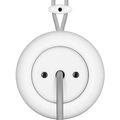 PORCELAIN KATY PATY COLONA ROUND SURFACE MOUNTED CABLE GLAND SOCKET MATTE WHITE - DYKE & DEAN