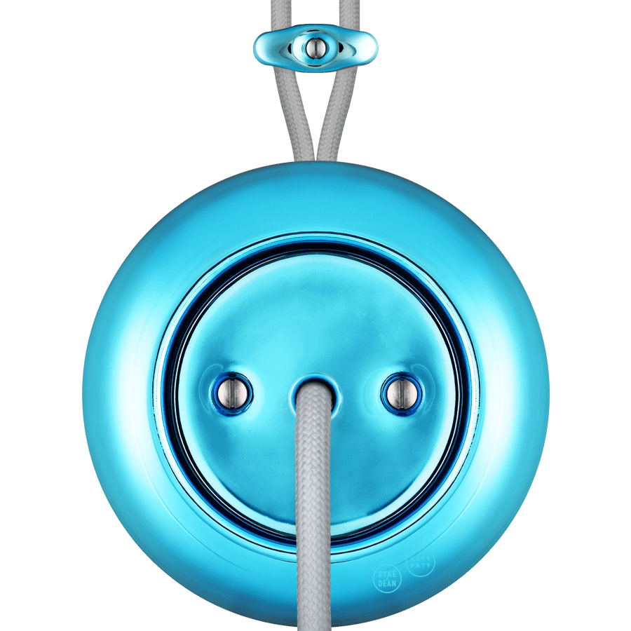 PORCELAIN KATY PATY COLONA ROUND SURFACE MOUNTED CABLE GLAND SOCKET SKY BLUE - DYKE & DEAN