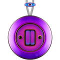 PORCELAIN KATY PATY COLONA ROUND SURFACE MOUNTED DOUBLE SLIM BUTTON SWITCH VIOLEDO - DYKE & DEAN