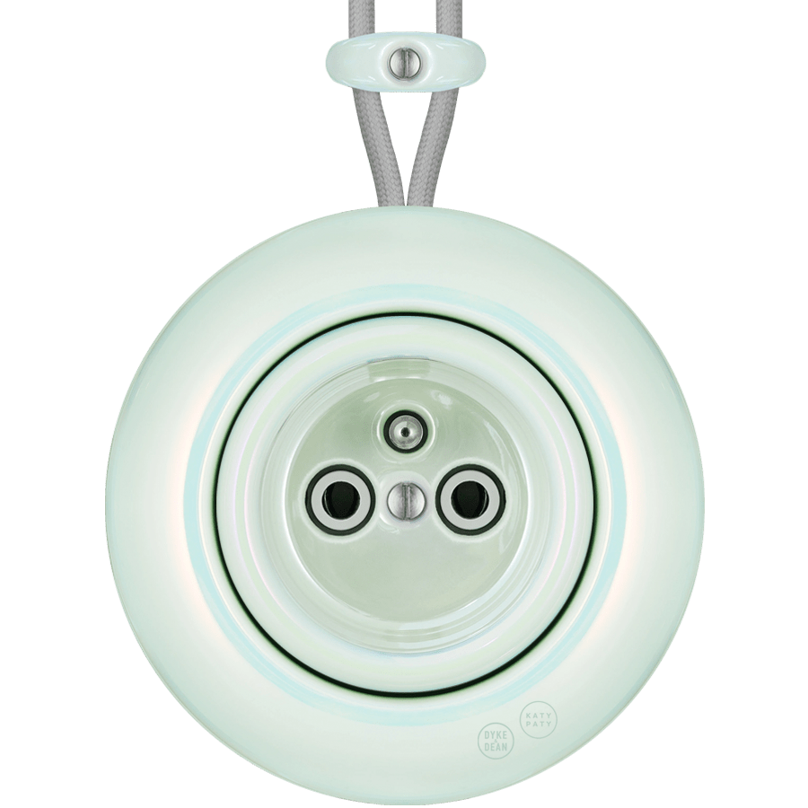 PORCELAIN KATY PATY COLONA ROUND SURFACE MOUNTED EURO SOCKET CONCHA - DYKE & DEAN