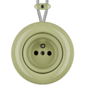 PORCELAIN KATY PATY COLONA ROUND SURFACE MOUNTED EURO SOCKET MOSS GREEN - DYKE & DEAN