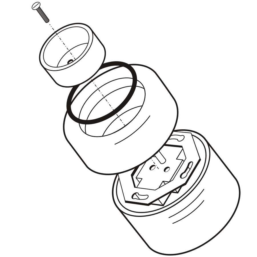 PORCELAIN KATY PATY COLONA ROUND SURFACE MOUNTED EURO SOCKET WHITE - DYKE & DEAN