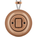 PORCELAIN KATY PATY COLONA ROUND SURFACE MOUNTED FAT BUTTON SWITCH DERMA - DYKE & DEAN