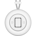 PORCELAIN KATY PATY COLONA ROUND SURFACE MOUNTED FAT BUTTON SWITCH MATTE WHITE - DYKE & DEAN