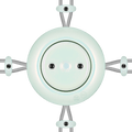 PORCELAIN KATY PATY COLONA ROUND SURFACE MOUNTED JUNCTION BOX CONCHA - DYKE & DEAN