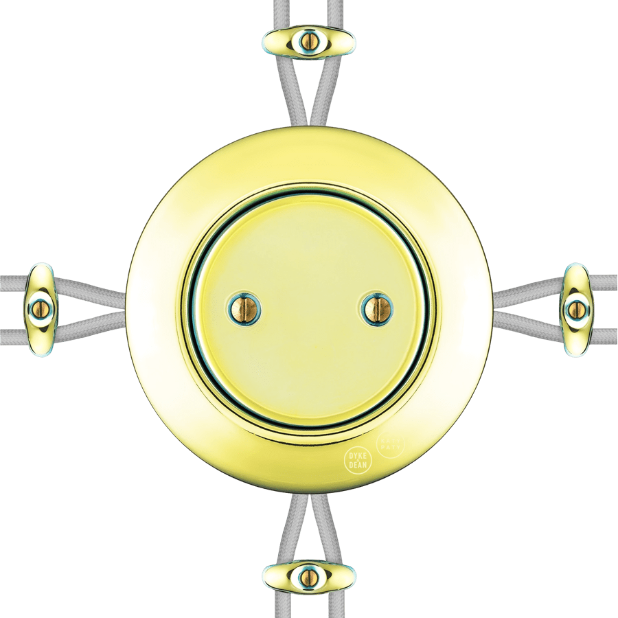 PORCELAIN KATY PATY COLONA ROUND SURFACE MOUNTED JUNCTION BOX LUCEDO - DYKE & DEAN