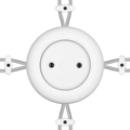 PORCELAIN KATY PATY COLONA ROUND SURFACE MOUNTED JUNCTION BOX MATTE WHITE - DYKE & DEAN