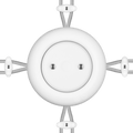PORCELAIN KATY PATY COLONA ROUND SURFACE MOUNTED JUNCTION BOX MATTE WHITE - DYKE & DEAN