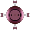 PORCELAIN KATY PATY COLONA ROUND SURFACE MOUNTED JUNCTION BOX PURPLE - DYKE & DEAN
