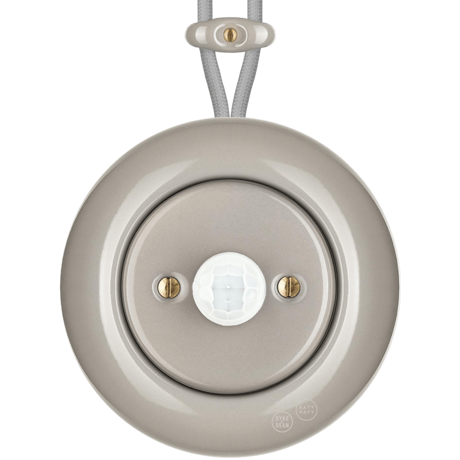 PORCELAIN KATY PATY COLONA ROUND SURFACE MOUNTED MOTION SENSOR CAPPUCCINO - DYKE & DEAN