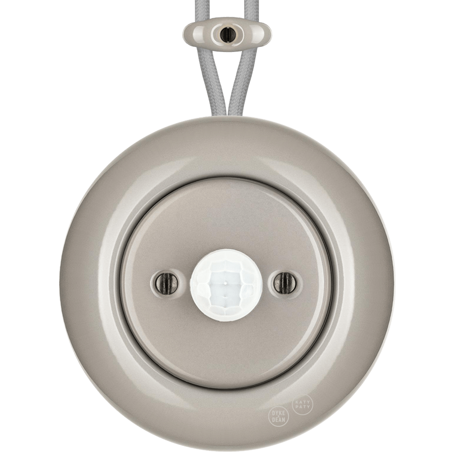 PORCELAIN KATY PATY COLONA ROUND SURFACE MOUNTED MOTION SENSOR CAPPUCCINO - DYKE & DEAN