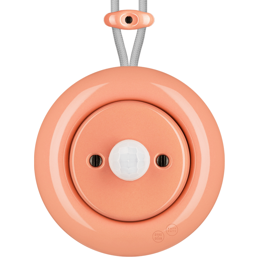 PORCELAIN KATY PATY COLONA ROUND SURFACE MOUNTED MOTION SENSOR SALMON PINK - DYKE & DEAN