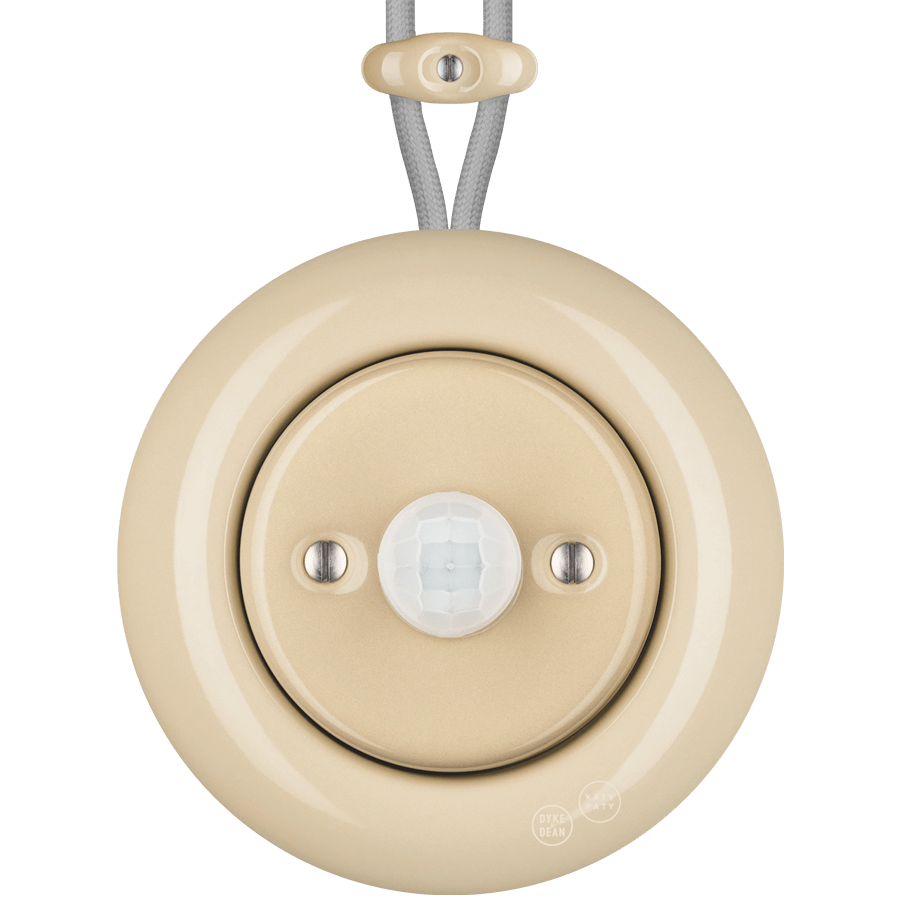 PORCELAIN KATY PATY COLONA ROUND SURFACE MOUNTED MOTION SENSOR SAND - DYKE & DEAN