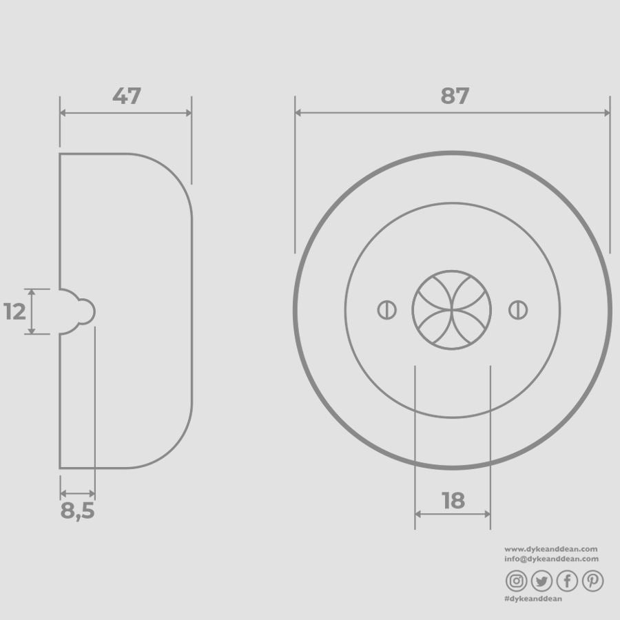 PORCELAIN KATY PATY COLONA ROUND SURFACE MOUNTED MOTION SENSOR SKY BLUE - DYKE & DEAN