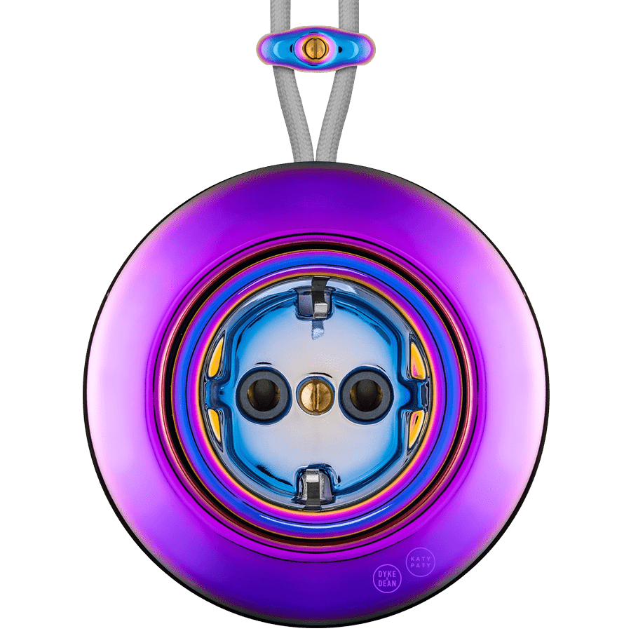 PORCELAIN KATY PATY COLONA ROUND SURFACE MOUNTED SCHUKO SOCKET VIOLEDO - DYKE & DEAN