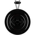 PORCELAIN KATY PATY COLONA ROUND SURFACE MOUNTED SWISS SOCKET BLACK - DYKE & DEAN