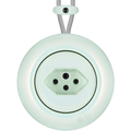 PORCELAIN KATY PATY COLONA ROUND SURFACE MOUNTED SWISS SOCKET CONCHA - DYKE & DEAN