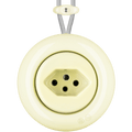 PORCELAIN KATY PATY COLONA ROUND SURFACE MOUNTED SWISS SOCKET VANILLA - DYKE & DEAN
