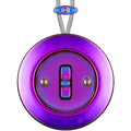 PORCELAIN KATY PATY COLONA ROUND SURFACE MOUNTED TOGGLE BUTTON SWITCH VIOLEDO - DYKE & DEAN