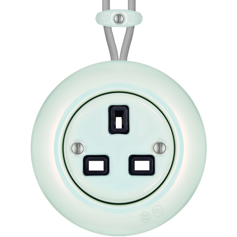 PORCELAIN KATY PATY COLONA ROUND SURFACE MOUNTED UK SOCKET CONCHA - DYKE & DEAN