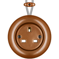 PORCELAIN KATY PATY COLONA ROUND SURFACE MOUNTED UK SOCKET COPPER - DYKE & DEAN