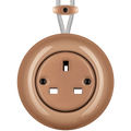 PORCELAIN KATY PATY COLONA ROUND SURFACE MOUNTED UK SOCKET DERMA - DYKE & DEAN