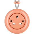 PORCELAIN KATY PATY COLONA ROUND SURFACE MOUNTED UK SOCKET SALMON PINK - DYKE & DEAN