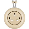 PORCELAIN KATY PATY COLONA ROUND SURFACE MOUNTED UK SOCKET SAND - DYKE & DEAN