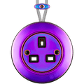PORCELAIN KATY PATY COLONA ROUND SURFACE MOUNTED UK SOCKET VIOLEDO - DYKE & DEAN