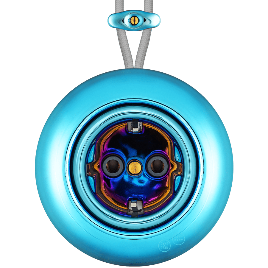 PORCELAIN ROUND SURFACE MOUNTED SCHUKO SOCKET SKY BLUE - DYKE & DEAN