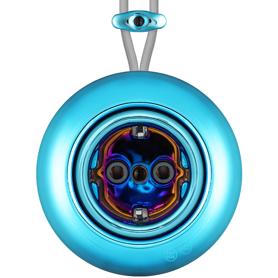 PORCELAIN ROUND SURFACE MOUNTED SCHUKO SOCKET SKY BLUE - DYKE & DEAN