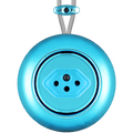 PORCELAIN ROUND SURFACE MOUNTED SWISS SOCKET SKY BLUE - DYKE & DEAN