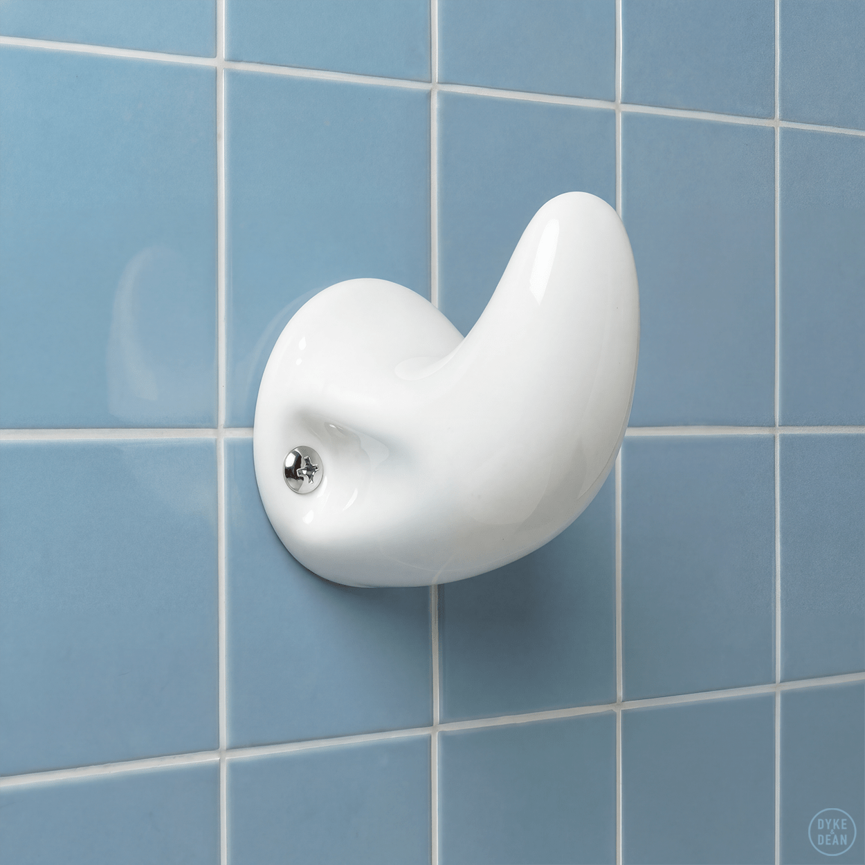 PORCELAIN TUSK WALL HOOK WHITE - DYKE & DEAN