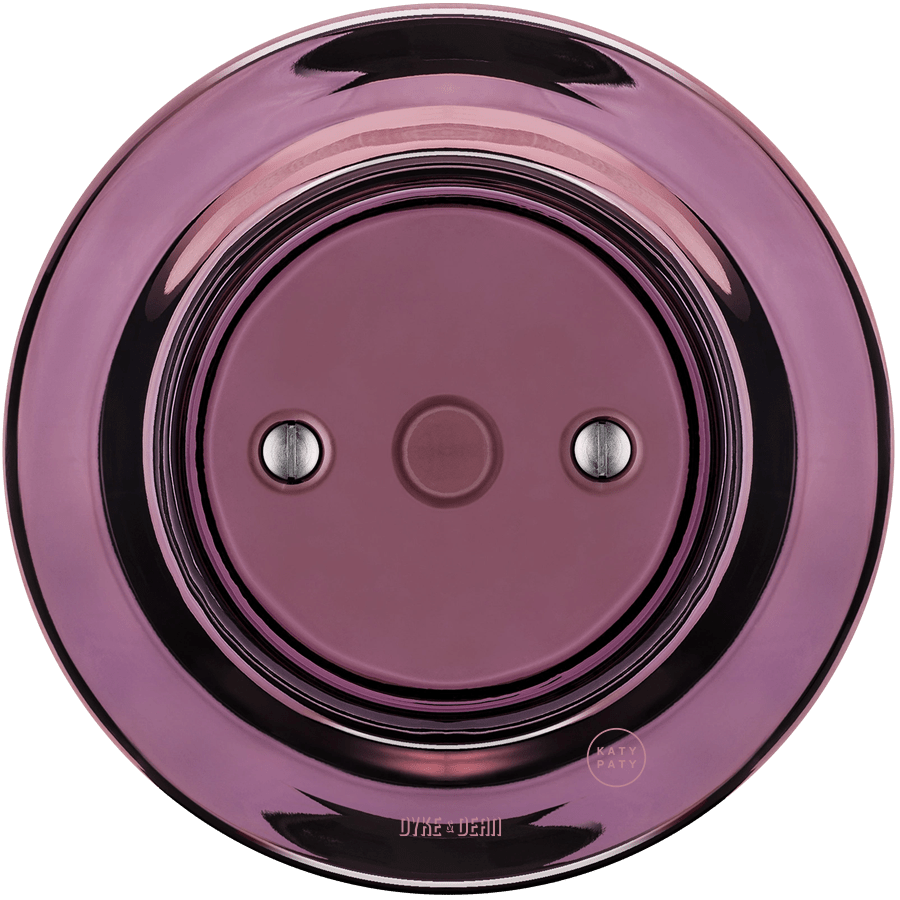 PORCELAIN WALL END PLUG SOCKET PURPLE - DYKE & DEAN