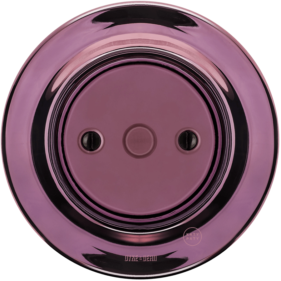 PORCELAIN WALL END PLUG SOCKET PURPLE - DYKE & DEAN