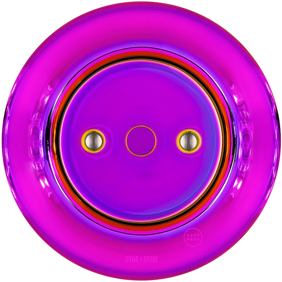 PORCELAIN WALL END PLUG SOCKET VIOLEDO - DYKE & DEAN