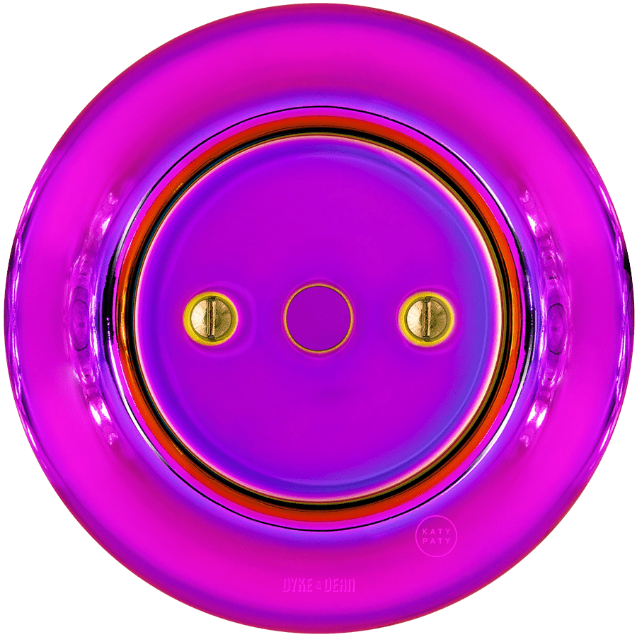 PORCELAIN WALL END PLUG SOCKET VIOLEDO - DYKE & DEAN