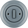PORCELAIN WALL LIGHT SWITCH ASH GREY SLIM BUTTON - DYKE & DEAN