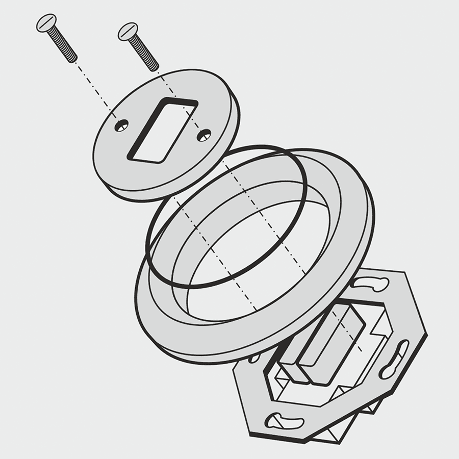 PORCELAIN WALL LIGHT SWITCH CARROT 2 TOGGLE - DYKE & DEAN