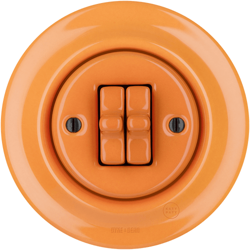 PORCELAIN WALL LIGHT SWITCH CARROT 2 TOGGLE - DYKE & DEAN