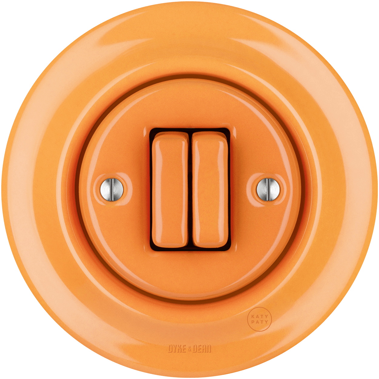 PORCELAIN WALL LIGHT SWITCH CARROT DOUBLE - DYKE & DEAN